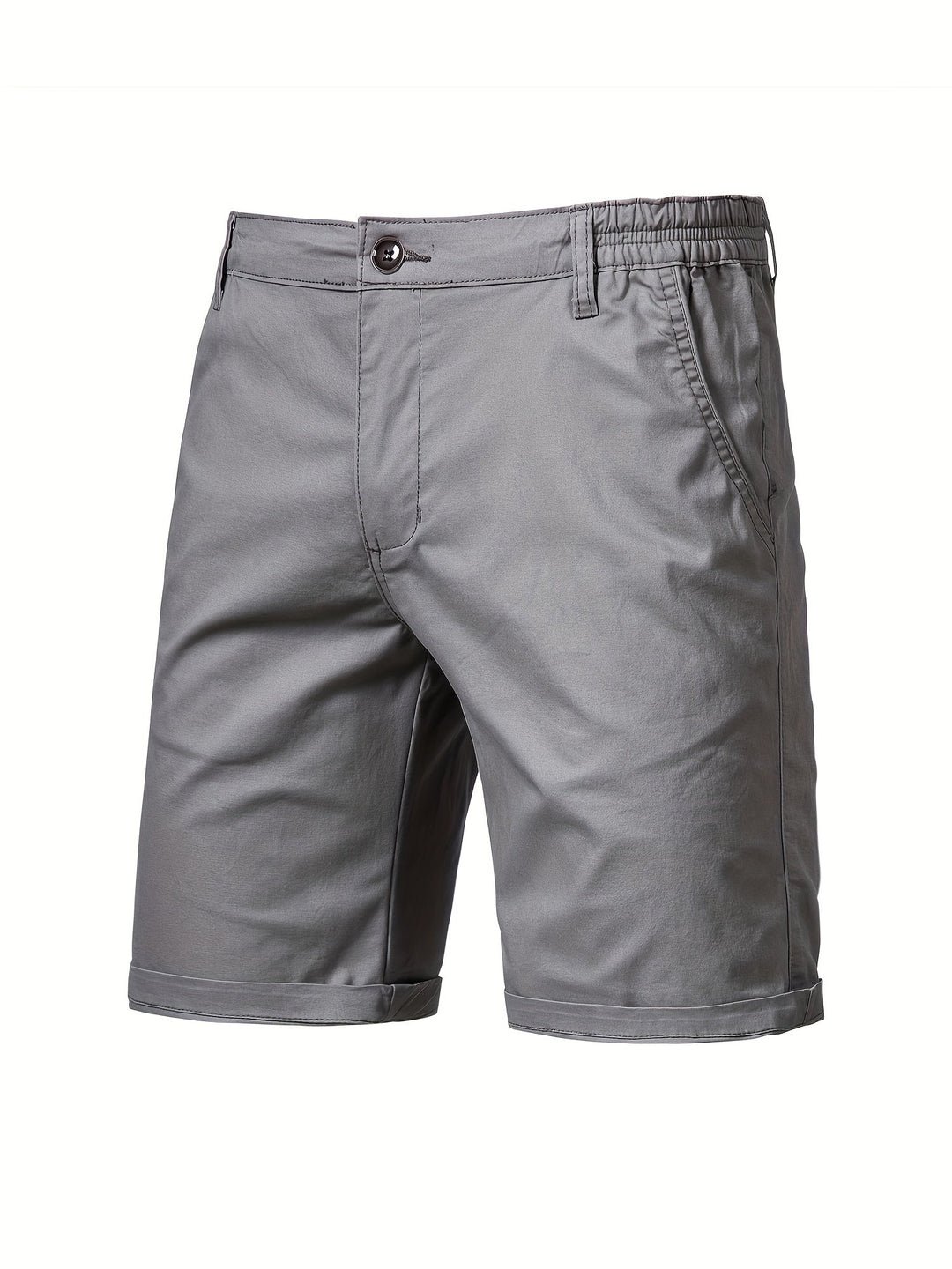 Easy-Waist Chino Turn-Up Shorts