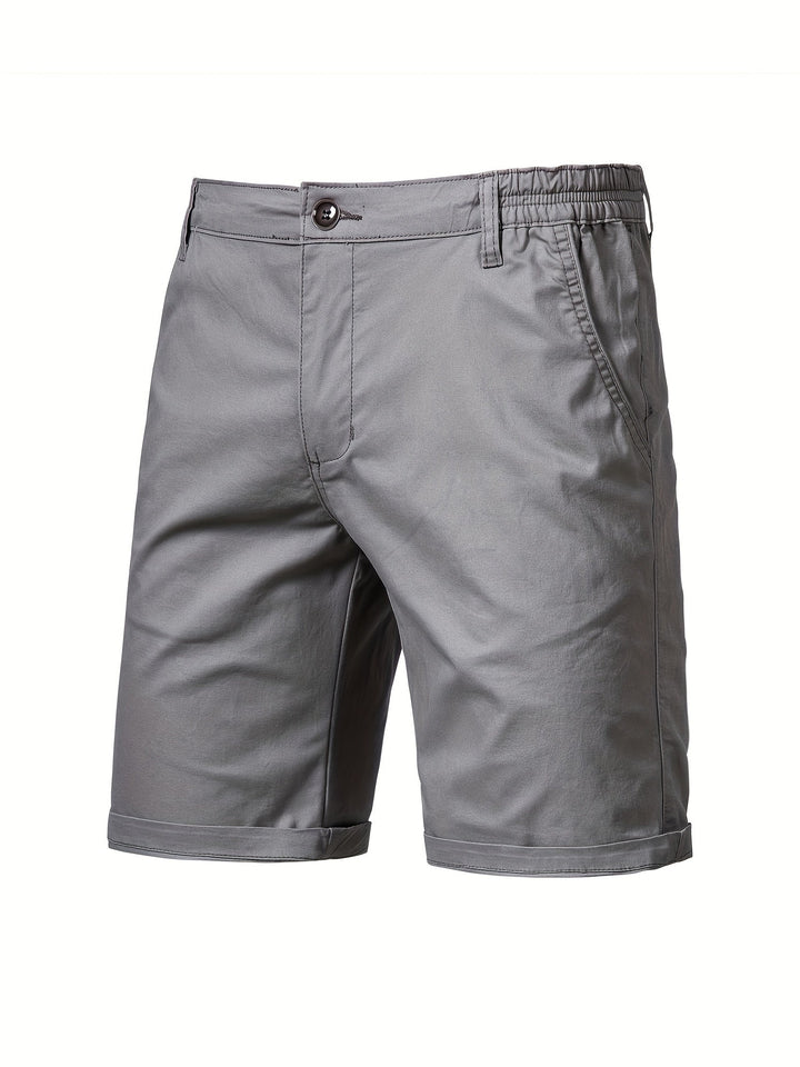 Easy-Waist Chino Turn-Up Shorts