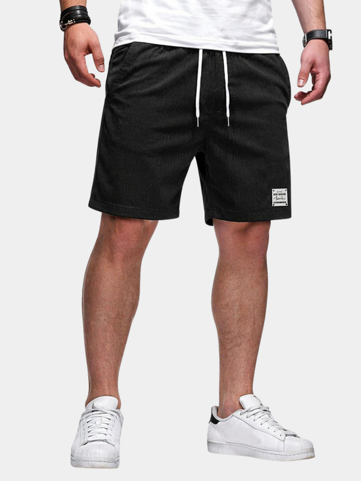 Vertical-Rib Textured Shorts