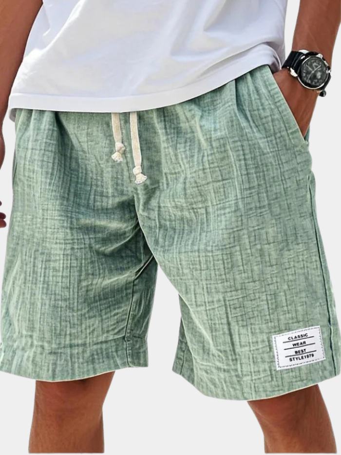 Crinkle Cotton Drawstring Shorts