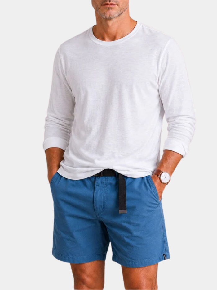 Garment-Washed Chino Shorts