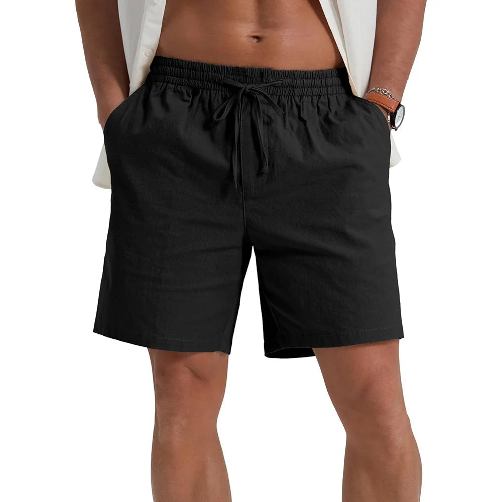 Lightweight Linen Drawstring Shorts