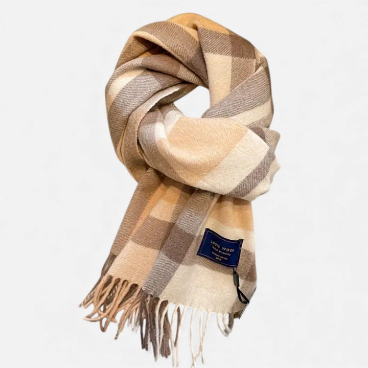 Checked Wool Scarf