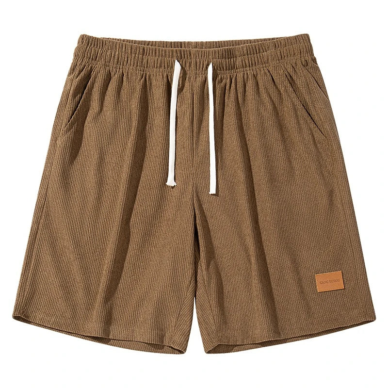 Fine-Rib Drawstring Shorts