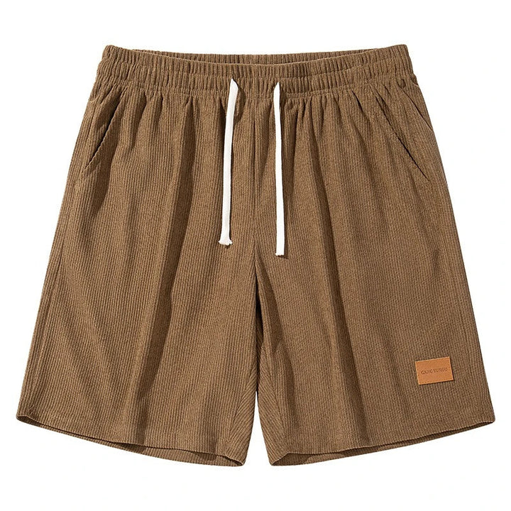 Fine-Rib Drawstring Shorts