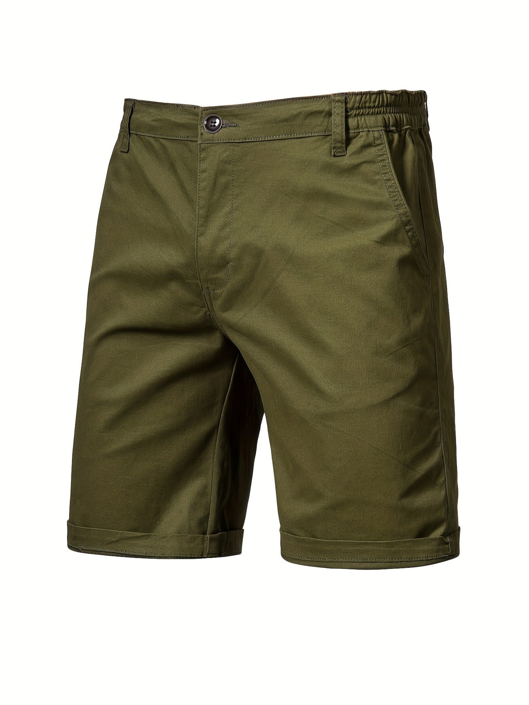 Easy-Waist Chino Turn-Up Shorts