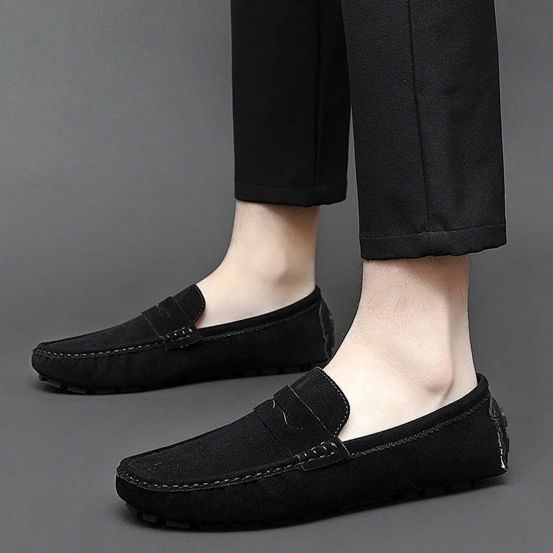 Suede Boat Loafers