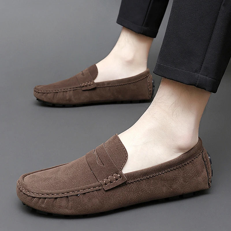 Suede Boat Loafers