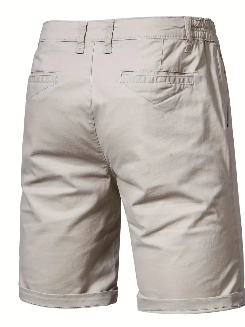 Easy-Waist Chino Turn-Up Shorts