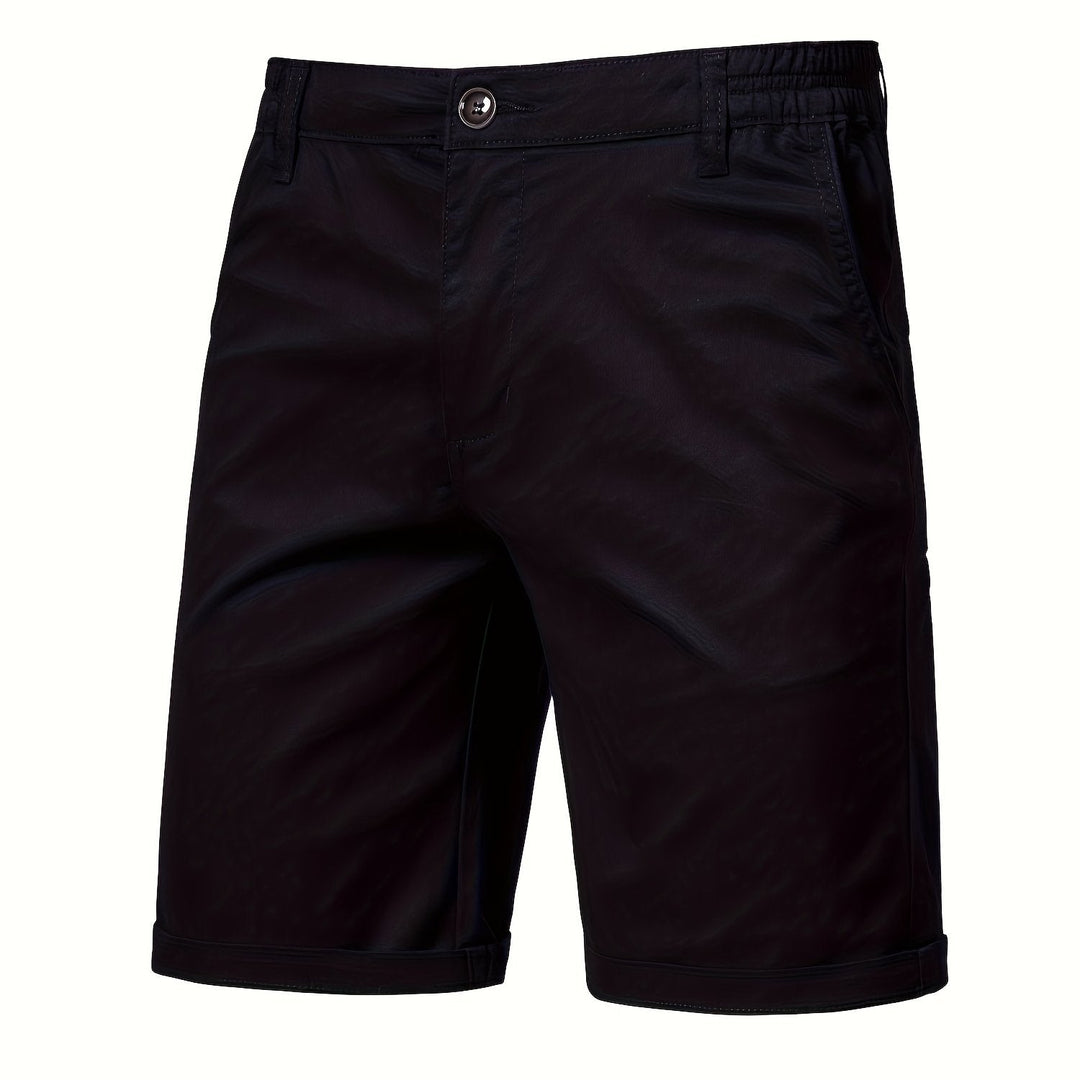 Easy-Waist Chino Turn-Up Shorts