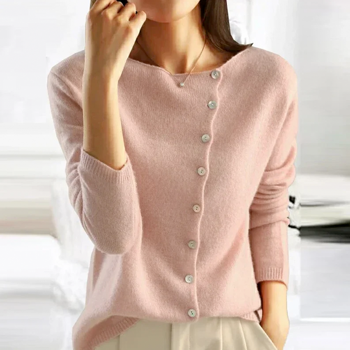 Asymmetric Cashmere Cardigan