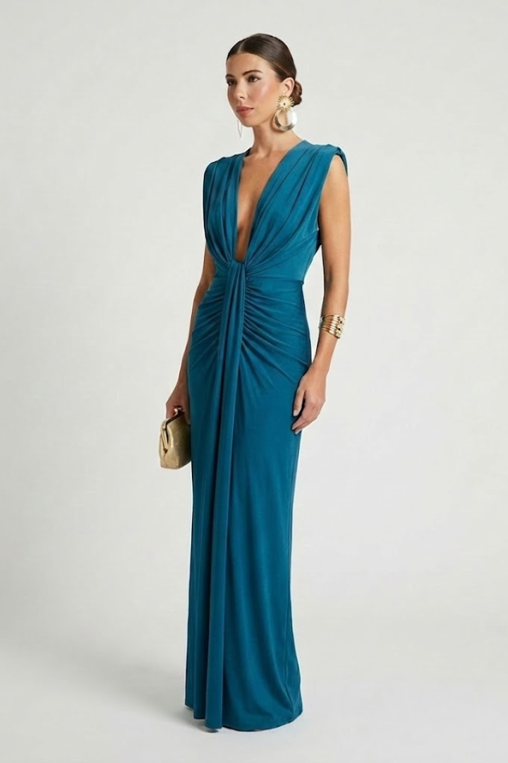 Women’s Maxi Dress with Elongated Shape