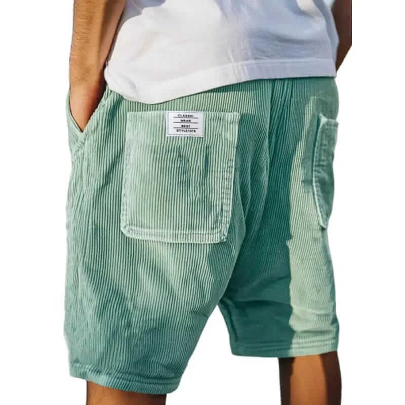 Relaxed Corduroy Patch-Pocket Shorts