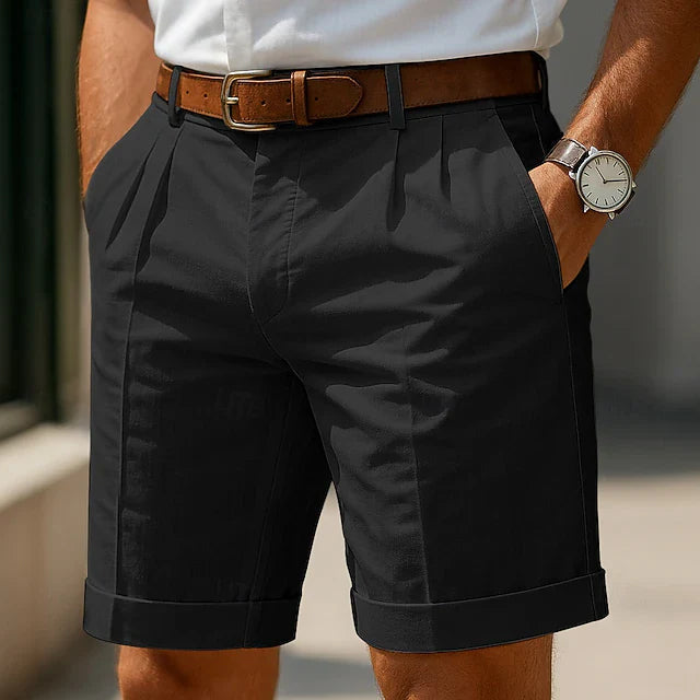 Pleated Chino Shorts
