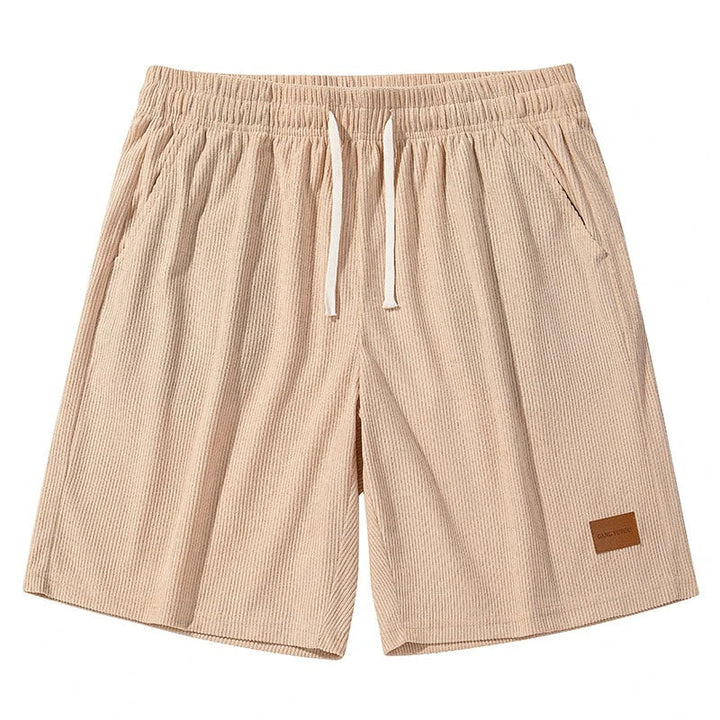 Fine-Rib Drawstring Shorts