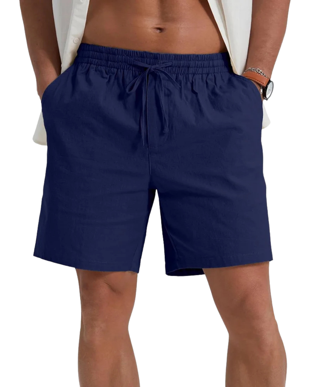 Lightweight Linen Drawstring Shorts