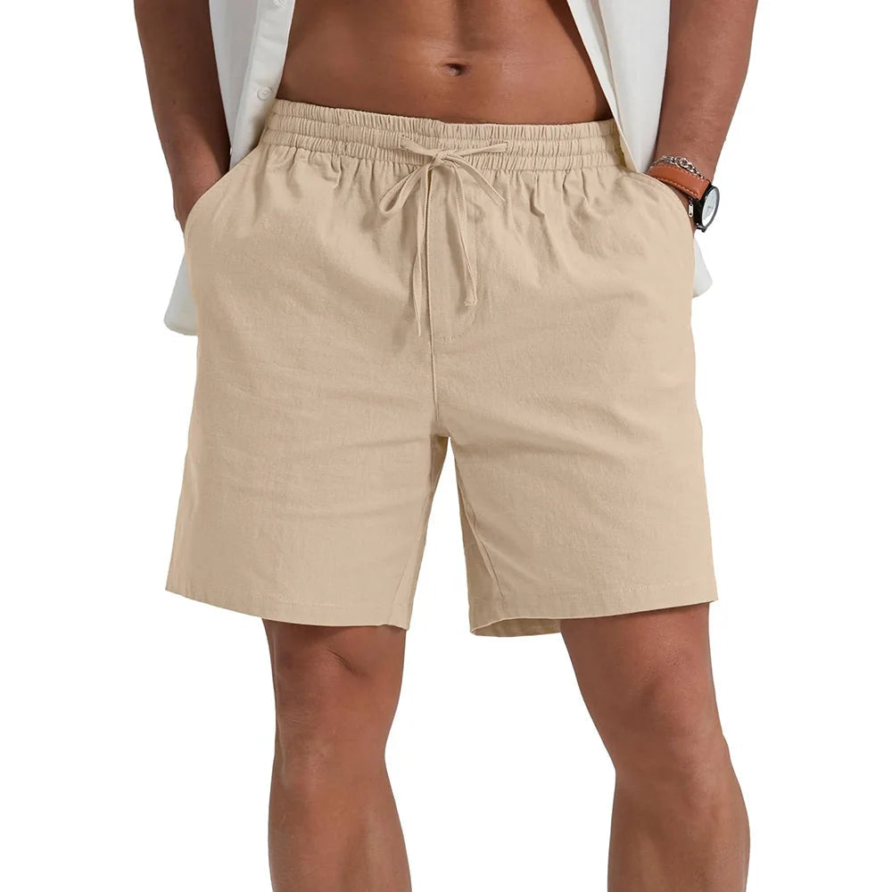 Lightweight Linen Drawstring Shorts
