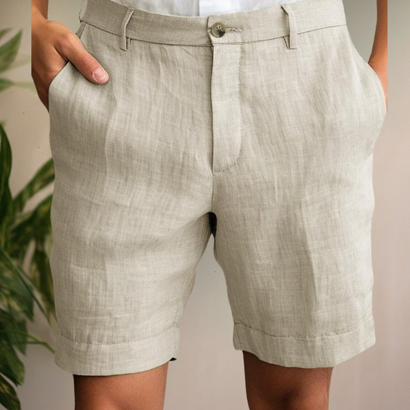 Knee-Length Linen Walk Shorts