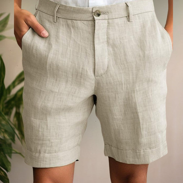 Knee-Length Linen Walk Shorts
