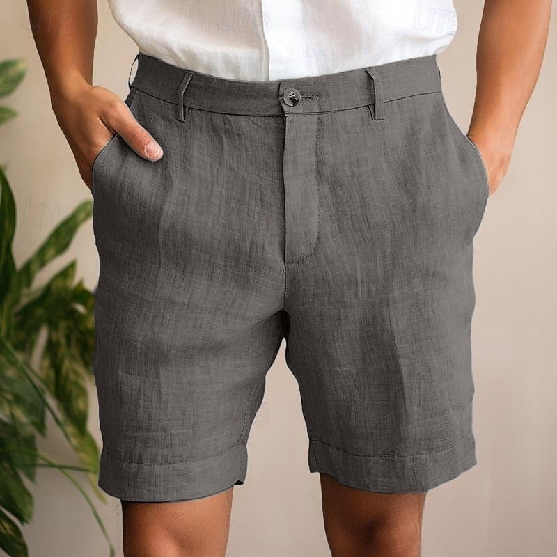 Knee-Length Linen Walk Shorts