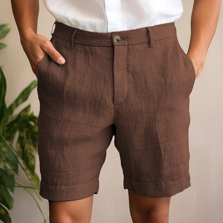 Knee-Length Linen Walk Shorts