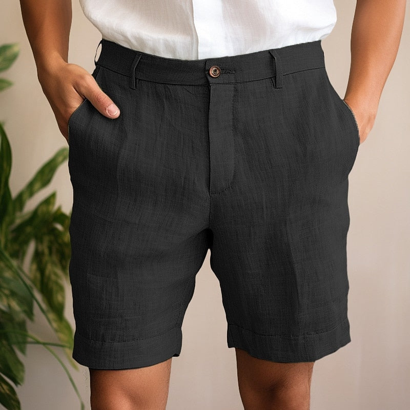 Knee-Length Linen Walk Shorts