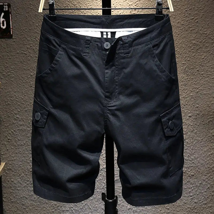 Tailored Denim Cargo Shorts