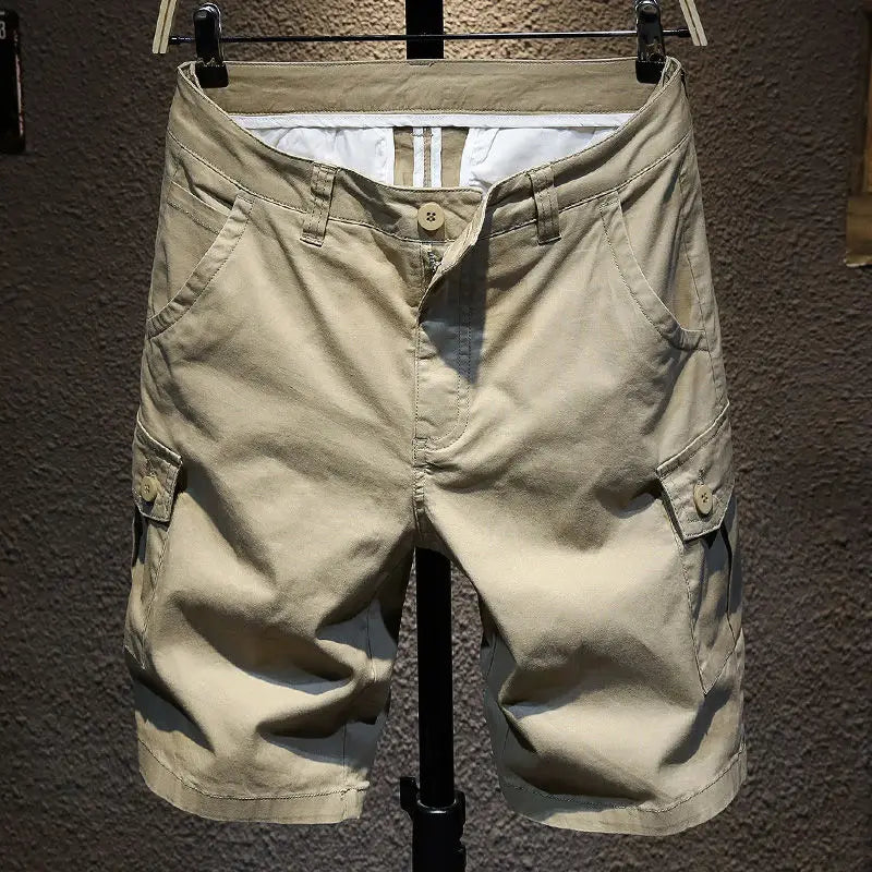 Tailored Denim Cargo Shorts