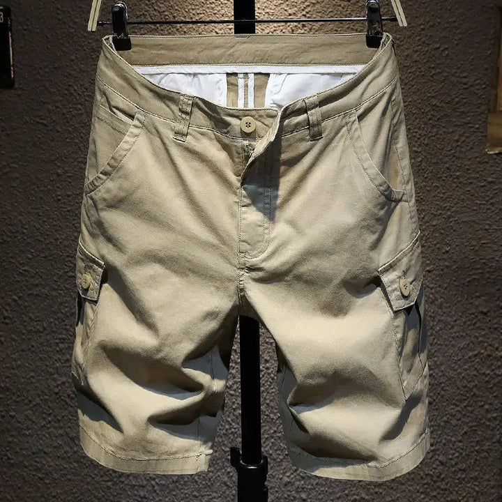 Tailored Denim Cargo Shorts