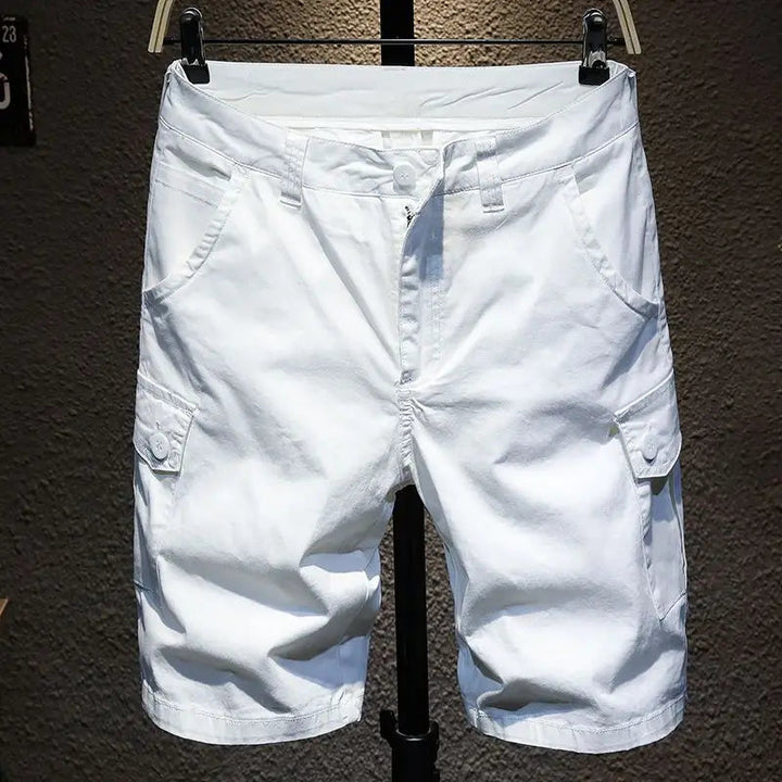 Tailored Denim Cargo Shorts