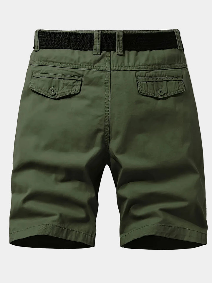 Belted Cotton Chino Shorts