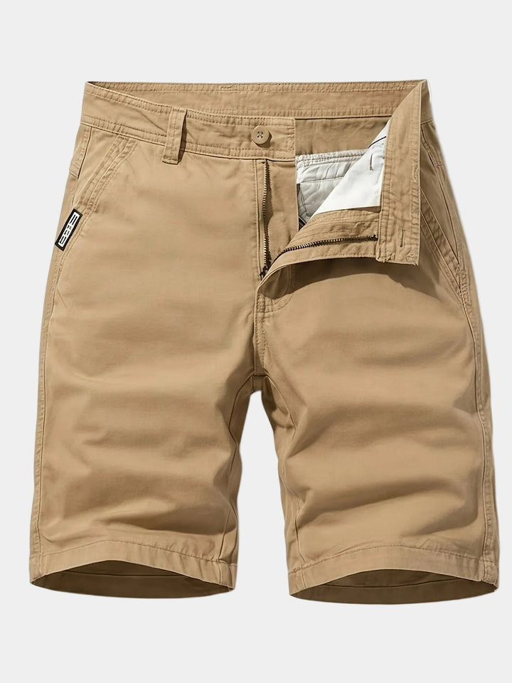 Belted Cotton Chino Shorts