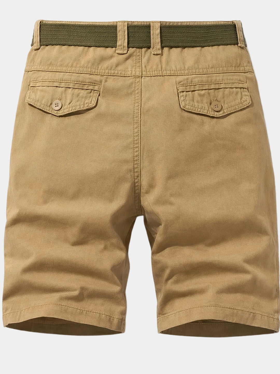 Belted Cotton Chino Shorts