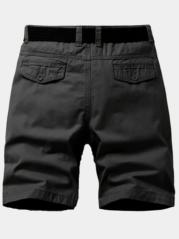 Belted Cotton Chino Shorts