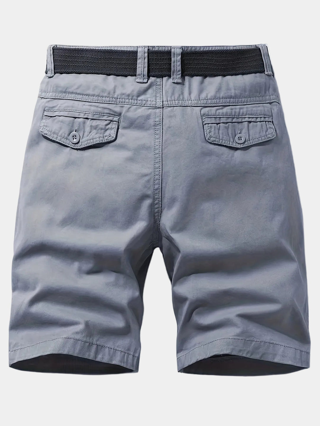 Belted Cotton Chino Shorts
