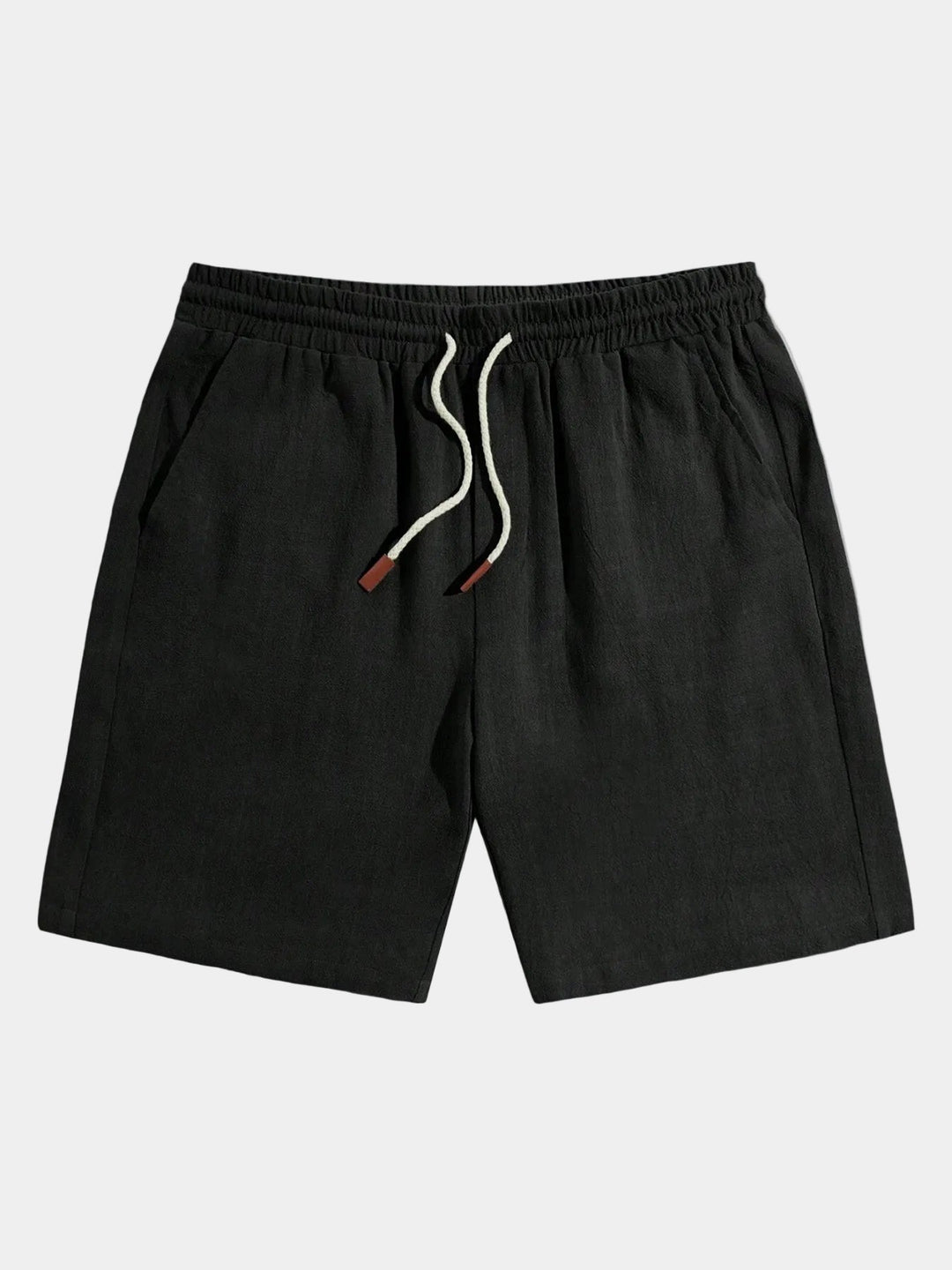 Elastic-Waist Cotton-Linen Shorts