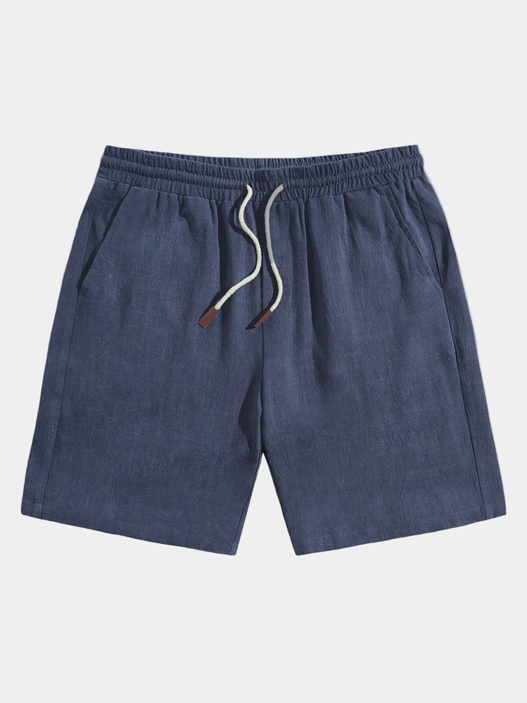 Elastic-Waist Cotton-Linen Shorts