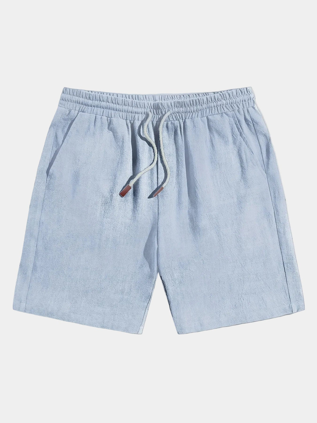 Elastic-Waist Cotton-Linen Shorts