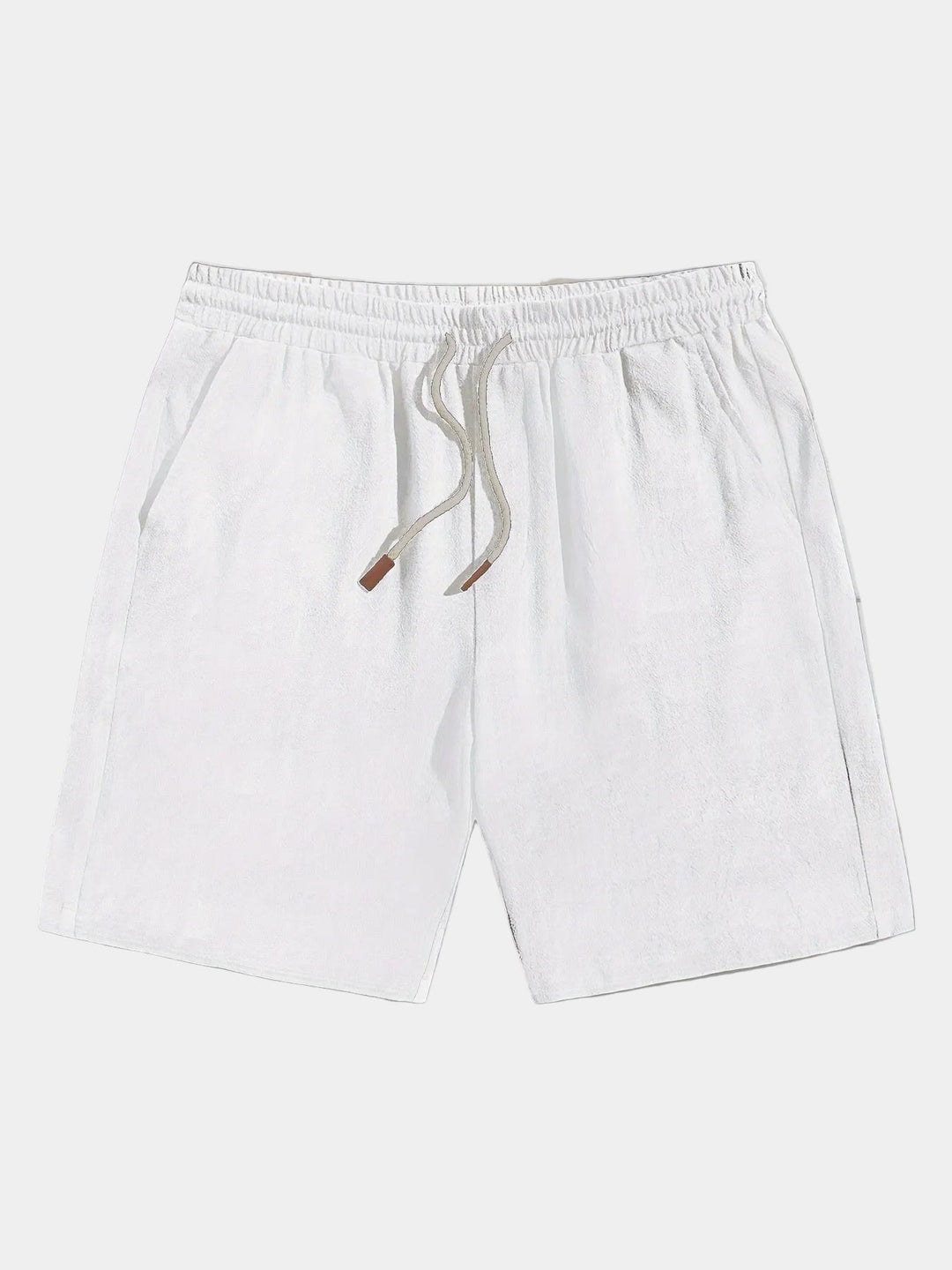 Elastic-Waist Cotton-Linen Shorts