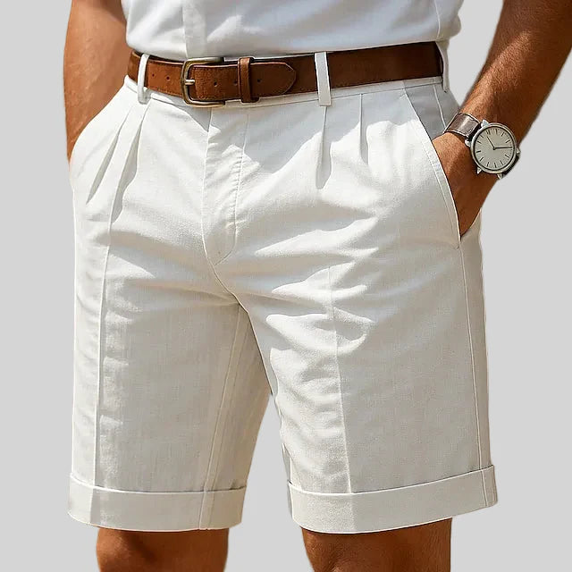 Pleated Chino Shorts