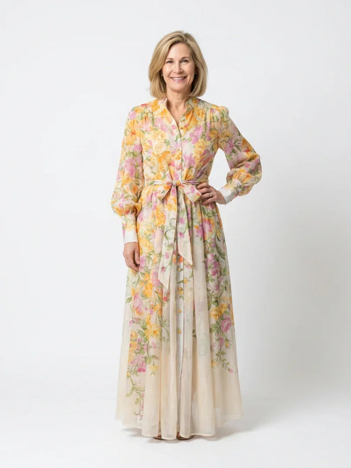 Cressida | Floral Sheer Long Sleeve Maxi Dress