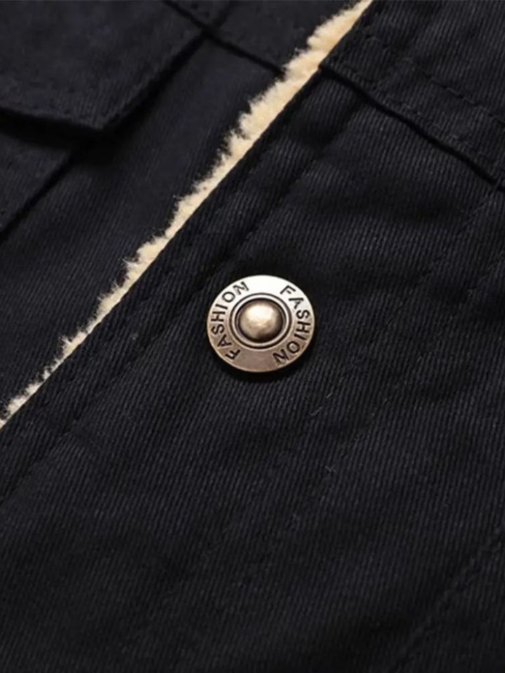 Vintage Fleece Bomber Jacket