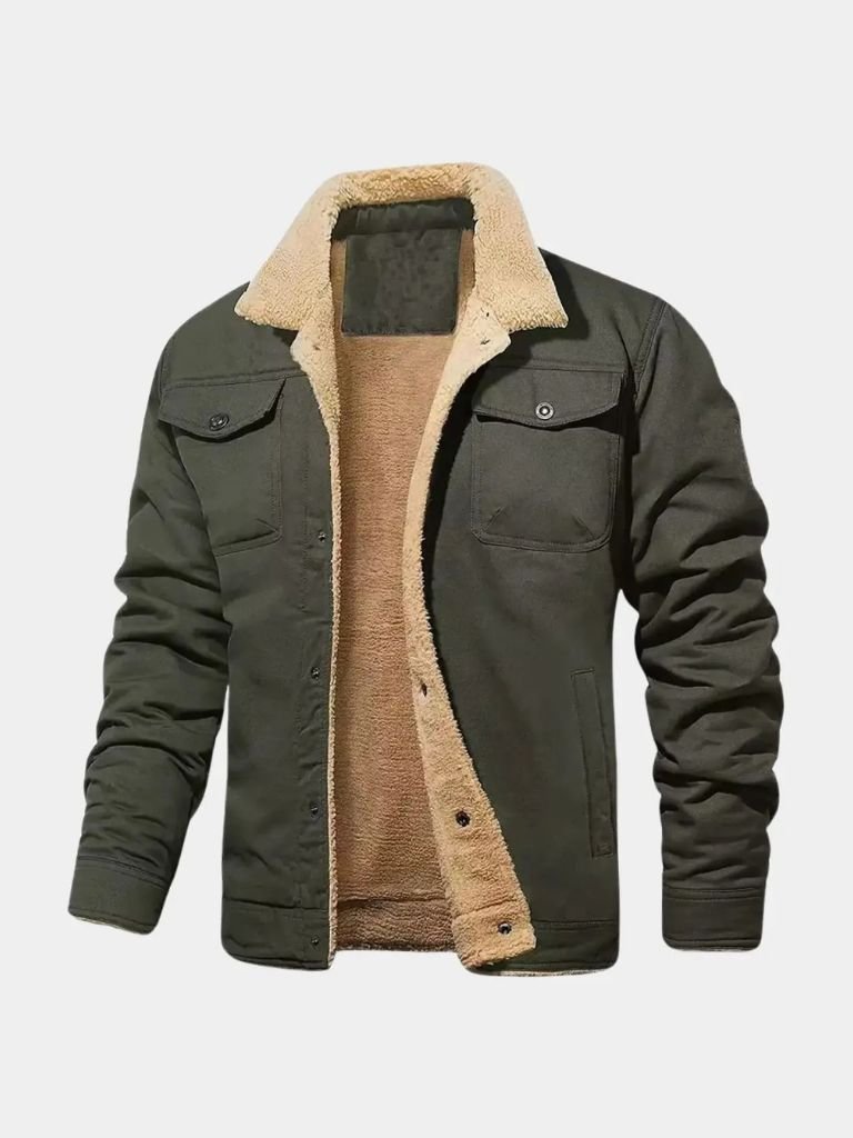 Vintage Fleece Bomber Jacket