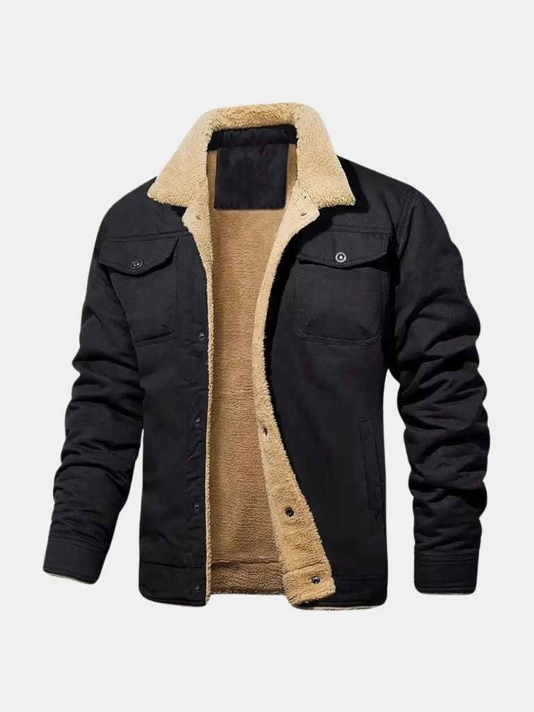 Vintage Fleece Bomber Jacket