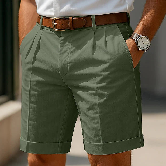 Pleated Chino Shorts