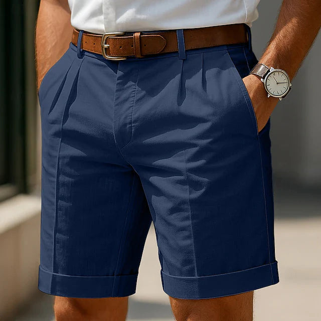 Pleated Chino Shorts